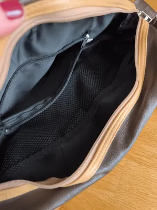 Bolso bandolera vintage marrón y naranja