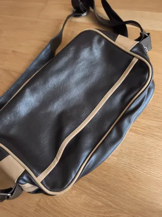 Bolso bandolera vintage marrón y naranja