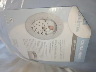 Cuna nido bebé azul