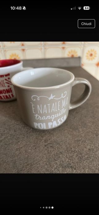 Set tazze natalizie in ceramica