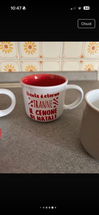 Set tazze natalizie in ceramica