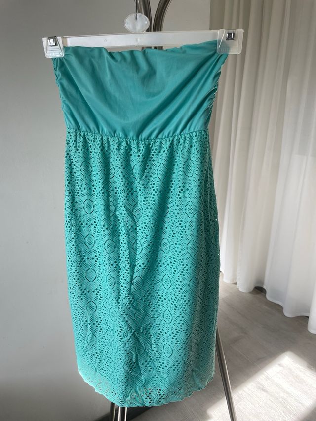 Vestido playero sin tirantes