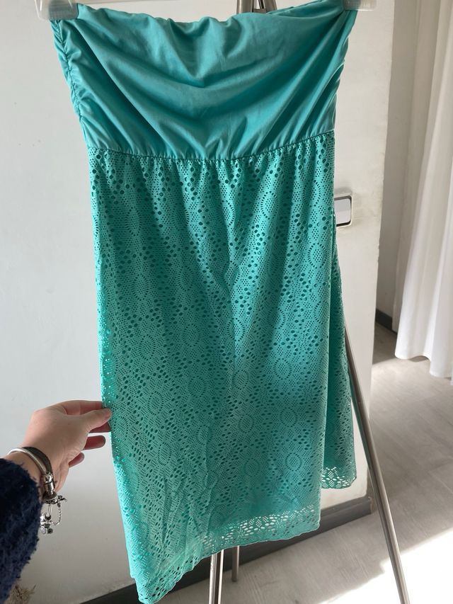 Vestido playero sin tirantes