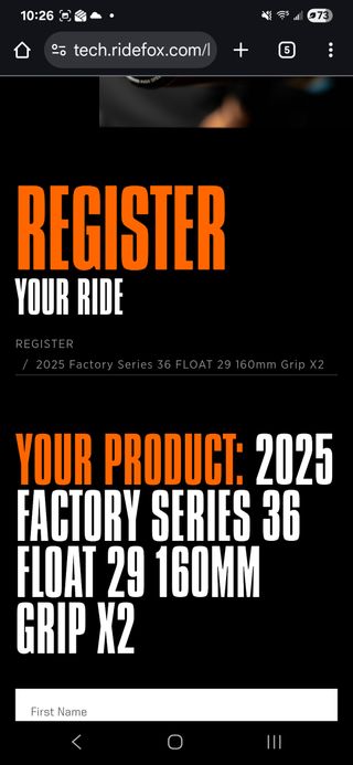 Fox 36 Factory Kashima 160mm 29" Grip X2 2025