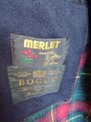 Cappotto Merlet Tyroler Loden Vintage Blu 54 xl