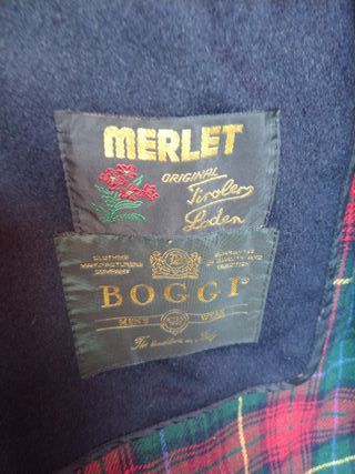 Cappotto Merlet Tyroler Loden Vintage Blu 54 xl