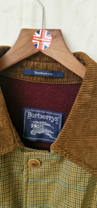 Giacca Burberrys vintage 100% in pura lana pied de