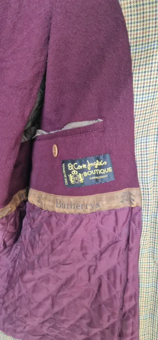 Giacca Burberrys vintage 100% in pura lana pied de