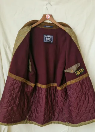 Giacca Burberrys vintage 100% in pura lana pied de