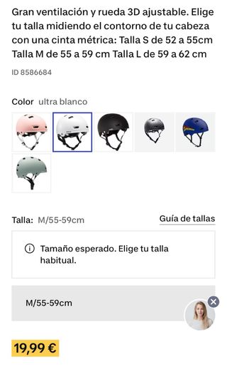 Casco Oxelo Blanco