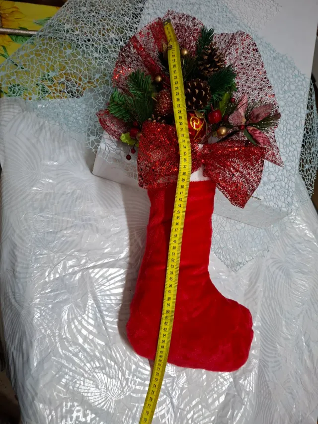 Decorazione Natalizia Fuoriporta Rosso Oro