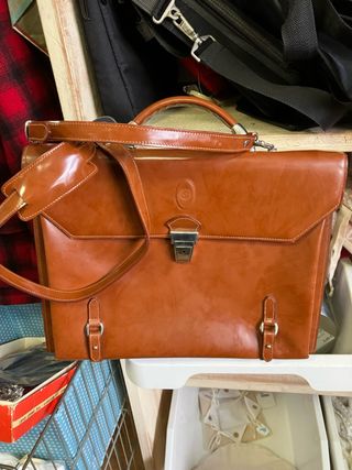 valigetta 24 ore pelle marrone nuova