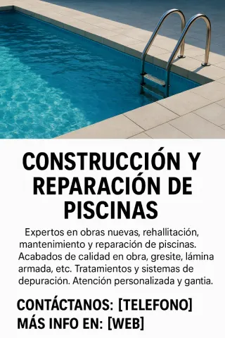 Construcción y reparación de piscinas