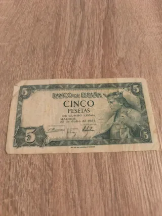 Billete 5 Pesetas Banco de España 1954