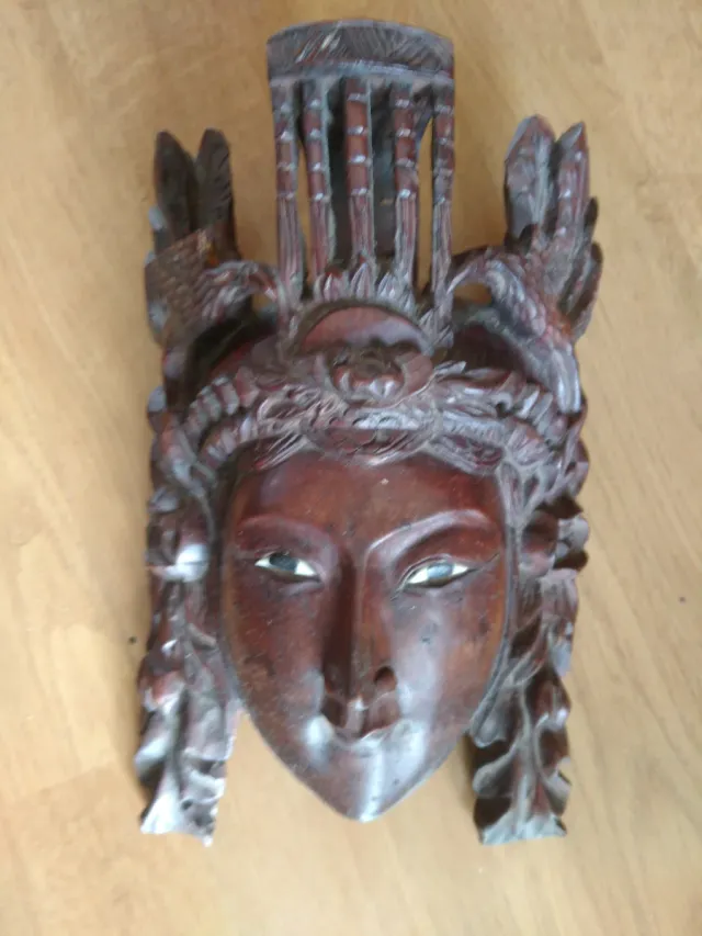 Maschera tailandese in legno di Caoba