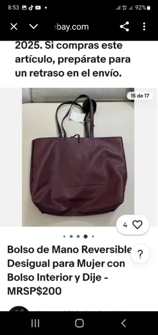 Se vende bolso de marca desigual