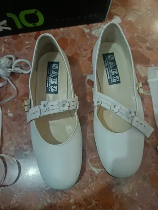 Zapatos y guantes comunión niña SAEZ