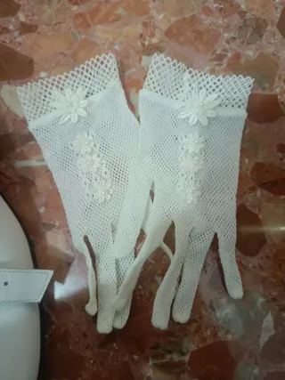 Zapatos y guantes comunión niña SAEZ