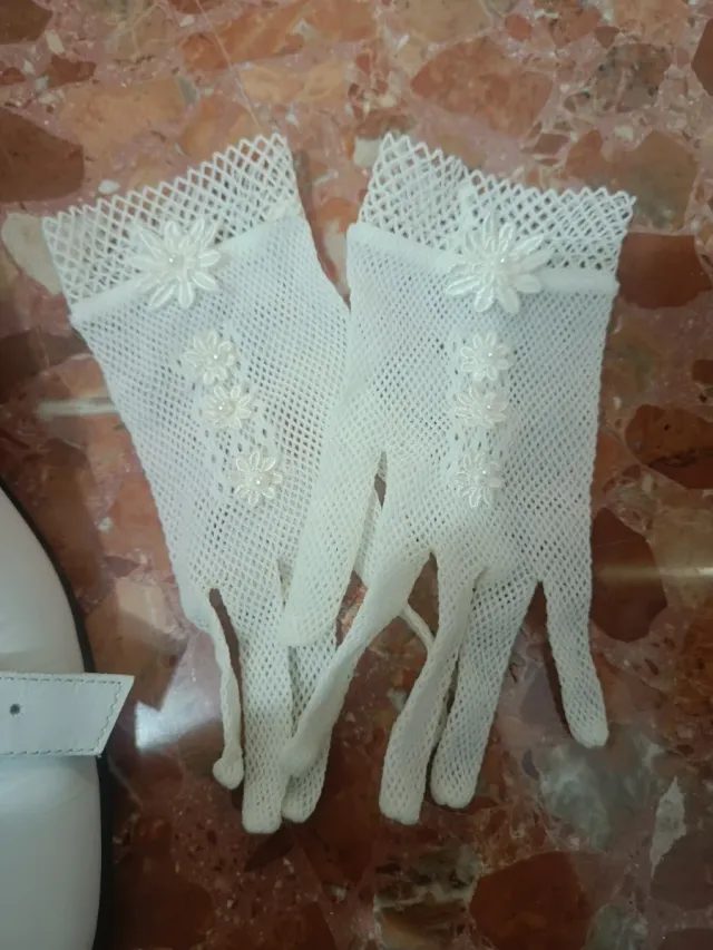 Zapatos y guantes comunión niña SAEZ