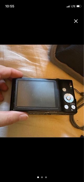 Cámara Lumix digital negra