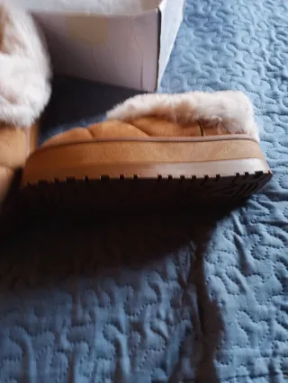 Zapatos cálidos de ante con forro de peluche