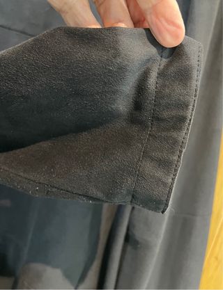 Chaqueta antelina Negra Flecos Talla Única