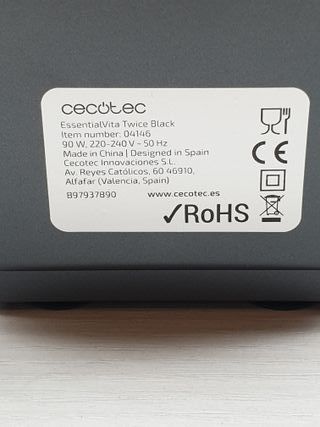 Exprimidor Cecotec EssentialVita Twice black 90W