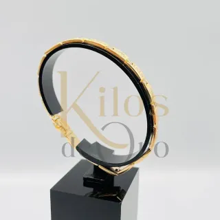 Pulsera Tipo Cartier Oro 18K Medusa y Greca