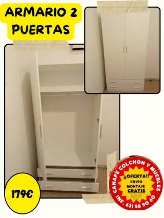 Armario 2 puertas 179€