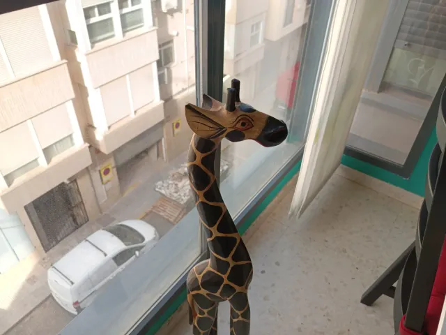 Figura Jirafa Madera Decorativa