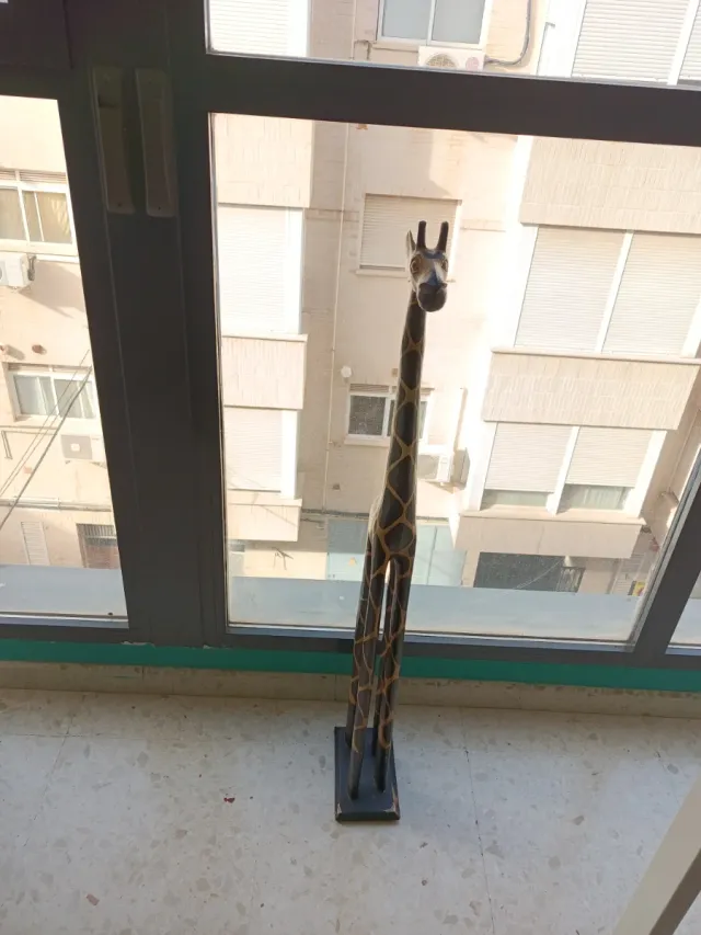 Figura Jirafa Madera Decorativa