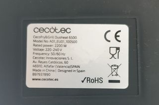 Freidora cecotec Cecofry & Grill Duoheat 6500