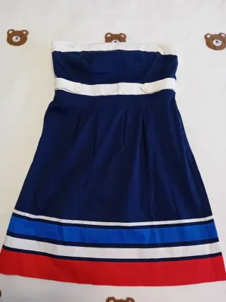 Vestido Pin Up Azul y Blanco