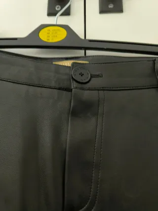 Pantalón mujer Bimani cuero negro Talla 38