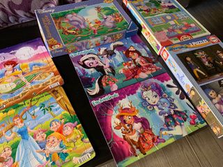 9 puzzles con sus cajas en perfecto estado 25€