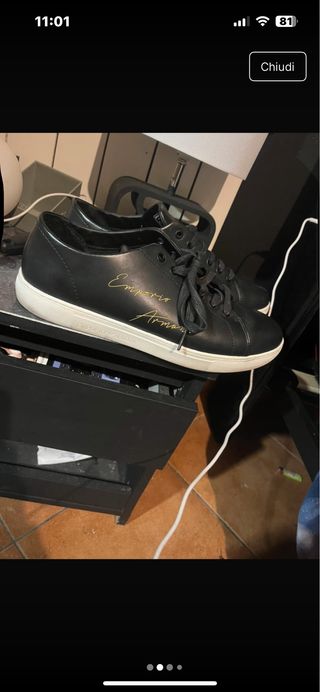 Scarpe Emporio Armani nere oro