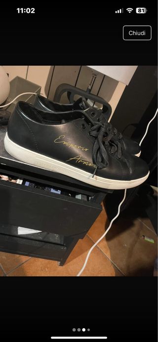 Scarpe Emporio Armani nere oro