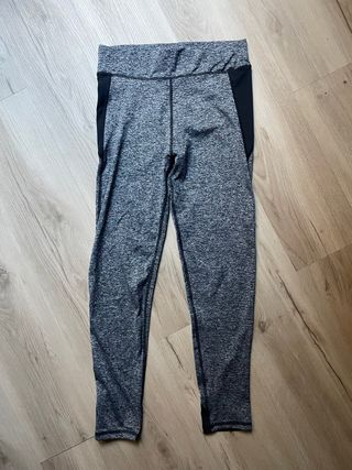 Leggings deportivos grises y negros Talla M
