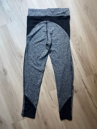 Leggings deportivos grises y negros Talla M