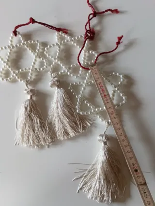 Set 3 Addobbi Stella Perle Rosse