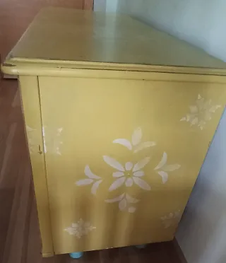 Cómoda de madera 3 cajones multicolor