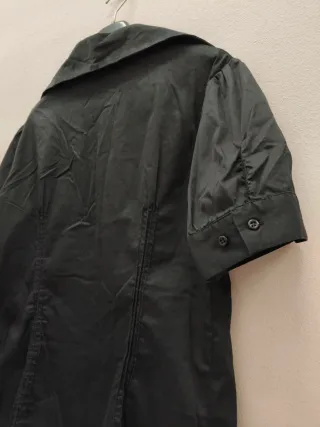 Camicia a maniche in corte total black Tg. M/L