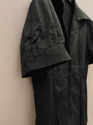 Camicia a maniche in corte total black Tg. M/L