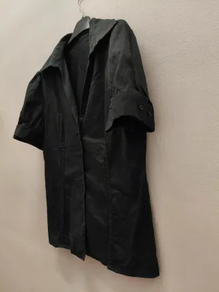 Camicia a maniche in corte total black Tg. M/L