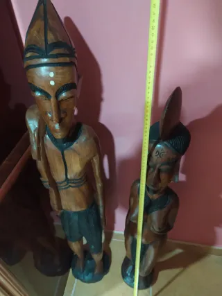 Figuras madera artesana africana (2 uds)