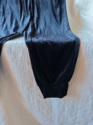 Pantalones negro terciopelo talla L mujer chándal