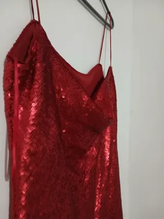 Abito rosso con paillettes tg M-L