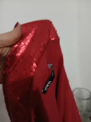 Abito rosso con paillettes tg M-L