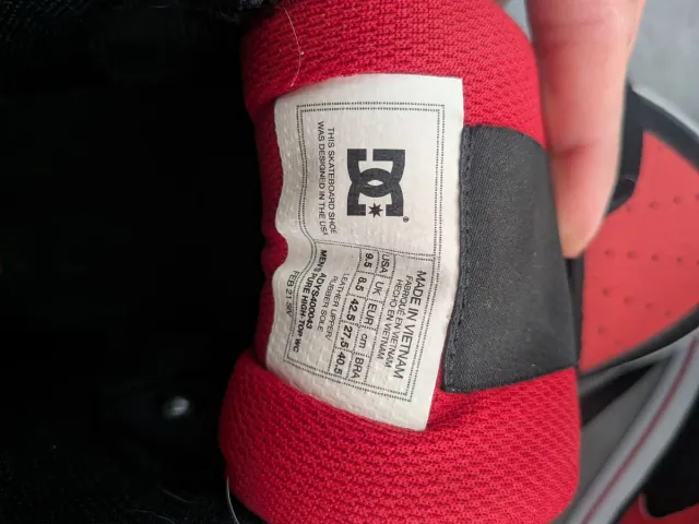 Tênis DC Shoes PURE Skate Masculino Preto Vermelho