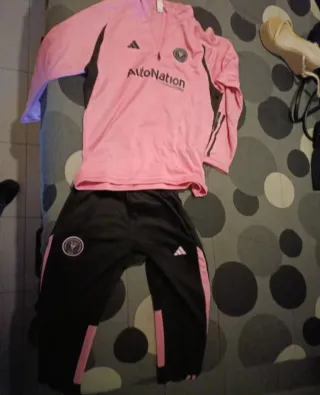 Chándal Adidas Negro y Rosa